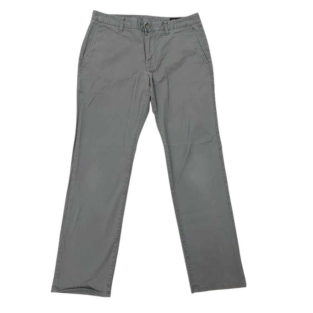 Bonobos Pants Mens 32x30 Gray Flat Front Slim Straight Casual Work Office